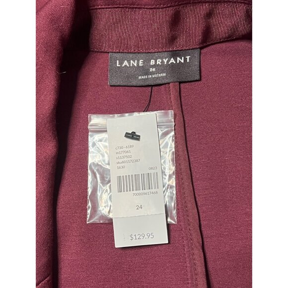 Lane Bryant burgundy red one button suit blazer size 24W NWT - Picture 12 of 16